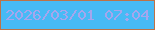 文字の大きさ：1、枠の色：bd7247、背景の色：47baf5、文字の色：a5a6ed 無料ブログパーツのブログ時計