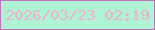 文字の大きさ：2、枠の色：bd75b6、背景の色：aff2d4、文字の色：edb1ce 無料ブログパーツのブログ時計