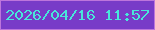 文字の大きさ：3、枠の色：bd75dc、背景の色：783bc8、文字の色：48e7da 無料ブログパーツのブログ時計