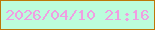 文字の大きさ：1、枠の色：bd7709、背景の色：bcfcdc、文字の色：f09ee2 無料ブログパーツのブログ時計