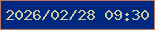 文字の大きさ：4、枠の色：bd7767、背景の色：01287f、文字の色：cfc79d 無料ブログパーツのブログ時計