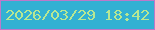 文字の大きさ：1、枠の色：bd79ca、背景の色：32b1d3、文字の色：b7e793 無料ブログパーツのブログ時計