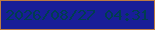 文字の大きさ：4、枠の色：bd7b42、背景の色：181e97、文字の色：013d50 無料ブログパーツのブログ時計