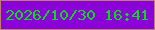 文字の大きさ：3、枠の色：bd7e6f、背景の色：8a02d8、文字の色：0add17 無料ブログパーツのブログ時計