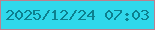 文字の大きさ：4、枠の色：bd7f8d、背景の色：30d8eb、文字の色：0d808f 無料ブログパーツのブログ時計