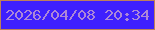 文字の大きさ：2、枠の色：bd805a、背景の色：3e20fd、文字の色：ac87d8 無料ブログパーツのブログ時計