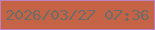 文字の大きさ：4、枠の色：bd81c0、背景の色：c46345、文字の色：6c6d68 無料ブログパーツのブログ時計