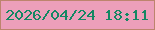 文字の大きさ：4、枠の色：bd846d、背景の色：ec9fba、文字の色：138763 無料ブログパーツのブログ時計