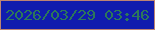 文字の大きさ：5、枠の色：bd8473、背景の色：101cae、文字の色：2c7759 無料ブログパーツのブログ時計