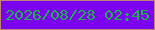文字の大きさ：5、枠の色：bd8477、背景の色：7b03ed、文字の色：1db04c 無料ブログパーツのブログ時計