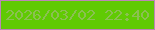 文字の大きさ：4、枠の色：bd86b7、背景の色：60ca03、文字の色：8bc052 無料ブログパーツのブログ時計