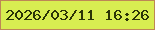 文字の大きさ：4、枠の色：bd8755、背景の色：d8ed51、文字の色：2b3407 無料ブログパーツのブログ時計