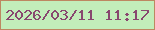 文字の大きさ：2、枠の色：bd8861、背景の色：c2eeba、文字の色：88476f 無料ブログパーツのブログ時計