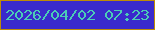 文字の大きさ：5、枠の色：bd8c06、背景の色：3a2acc、文字の色：4bccb6 無料ブログパーツのブログ時計