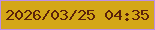 文字の大きさ：2、枠の色：bd8ee7、背景の色：d4a718、文字の色：5c220a 無料ブログパーツのブログ時計