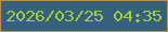 文字の大きさ：2、枠の色：bd8f42、背景の色：36607b、文字の色：a3cf3a 無料ブログパーツのブログ時計