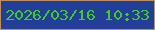 文字の大きさ：1、枠の色：bd9059、背景の色：233e99、文字の色：42ca29 無料ブログパーツのブログ時計
