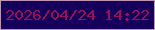文字の大きさ：1、枠の色：bd95b4、背景の色：15005b、文字の色：981257 無料ブログパーツのブログ時計