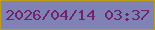 文字の大きさ：2、枠の色：bd9d16、背景の色：8081b4、文字の色：6f246a 無料ブログパーツのブログ時計