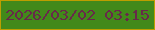文字の大きさ：1、枠の色：bd9e00、背景の色：42891a、文字の色：68294a 無料ブログパーツのブログ時計