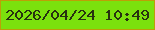 文字の大きさ：2、枠の色：bd9f07、背景の色：7be10d、文字の色：273210 無料ブログパーツのブログ時計