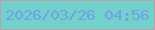 文字の大きさ：1、枠の色：bd9faf、背景の色：73d1cb、文字の色：71a0e6 無料ブログパーツのブログ時計