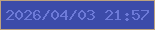 文字の大きさ：5、枠の色：bda27e、背景の色：3c4ba9、文字の色：6d7ad8 無料ブログパーツのブログ時計
