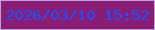 文字の大きさ：1、枠の色：bda2d3、背景の色：891c75、文字の色：1f51ff 無料ブログパーツのブログ時計