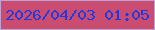 文字の大きさ：1、枠の色：bda2d3、背景の色：ca4c71、文字の色：2339dd 無料ブログパーツのブログ時計
