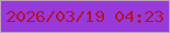 文字の大きさ：2、枠の色：bda3b8、背景の色：9839da、文字の色：b3122d 無料ブログパーツのブログ時計