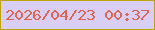 文字の大きさ：3、枠の色：bda406、背景の色：d9cef4、文字の色：dd6650 無料ブログパーツのブログ時計