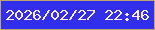 文字の大きさ：2、枠の色：bda66d、背景の色：322fec、文字の色：feeae9 無料ブログパーツのブログ時計