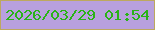 文字の大きさ：4、枠の色：bda85f、背景の色：b8a0de、文字の色：29b317 無料ブログパーツのブログ時計