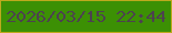 文字の大きさ：3、枠の色：bda91d、背景の色：3c9004、文字の色：4d424f 無料ブログパーツのブログ時計