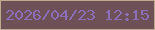 文字の大きさ：2、枠の色：bda98c、背景の色：6e5157、文字の色：8d6eb8 無料ブログパーツのブログ時計