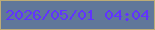 文字の大きさ：2、枠の色：bdac77、背景の色：60779a、文字の色：6133fe 無料ブログパーツのブログ時計