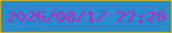 文字の大きさ：3、枠の色：bdaf2a、背景の色：2c8bcc、文字の色：cc1cbf 無料ブログパーツのブログ時計