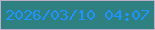文字の大きさ：3、枠の色：bdafc8、背景の色：2e8180、文字の色：1f94fd 無料ブログパーツのブログ時計