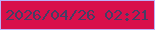 文字の大きさ：3、枠の色：bdb1f8、背景の色：d80f4a、文字の色：453e65 無料ブログパーツのブログ時計