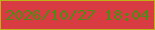 文字の大きさ：2、枠の色：bdb216、背景の色：d93b42、文字の色：4b8b13 無料ブログパーツのブログ時計