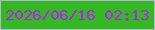 文字の大きさ：5、枠の色：bdb2dd、背景の色：32ba20、文字の色：b91df5 無料ブログパーツのブログ時計