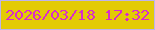 文字の大きさ：3、枠の色：bdb4ec、背景の色：e3cb05、文字の色：d92dca 無料ブログパーツのブログ時計
