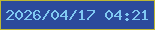 文字の大きさ：1、枠の色：bdb733、背景の色：2b4a9b、文字の色：80c8f2 無料ブログパーツのブログ時計