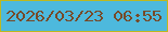 文字の大きさ：3、枠の色：bdb820、背景の色：4db9dd、文字の色：774a28 無料ブログパーツのブログ時計