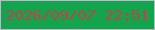 文字の大きさ：3、枠の色：bdb9cb、背景の色：13a54e、文字の色：bf434d 無料ブログパーツのブログ時計