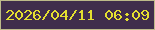 文字の大きさ：4、枠の色：bdba8a、背景の色：402d4c、文字の色：e4e030 無料ブログパーツのブログ時計