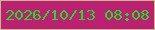 文字の大きさ：5、枠の色：bdbe86、背景の色：bd1f73、文字の色：1be023 無料ブログパーツのブログ時計
