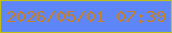 文字の大きさ：2、枠の色：bdbf18、背景の色：5e86f8、文字の色：c4802d 無料ブログパーツのブログ時計