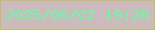 文字の大きさ：3、枠の色：bdc065、背景の色：cdbabc、文字の色：6af9a4 無料ブログパーツのブログ時計