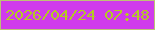 文字の大きさ：4、枠の色：bdc276、背景の色：d03bec、文字の色：b4c923 無料ブログパーツのブログ時計